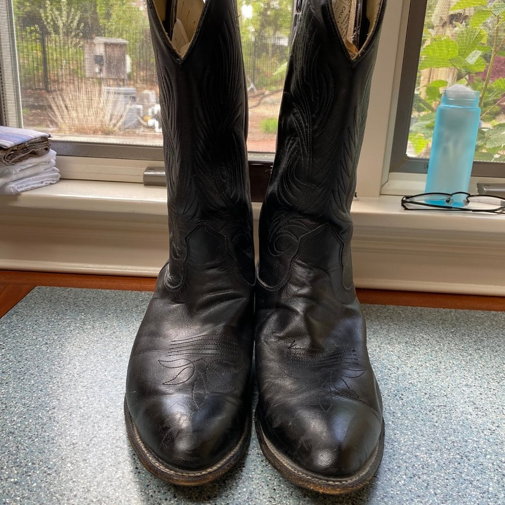 Ballroom Dance Men's black cowboy boots
